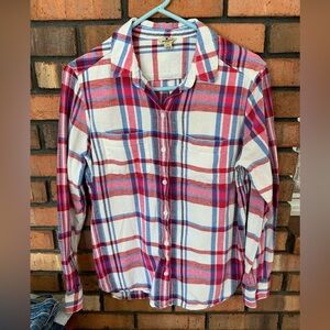 Woolrich Red, Pink and Blue Casual Button Down Shirt